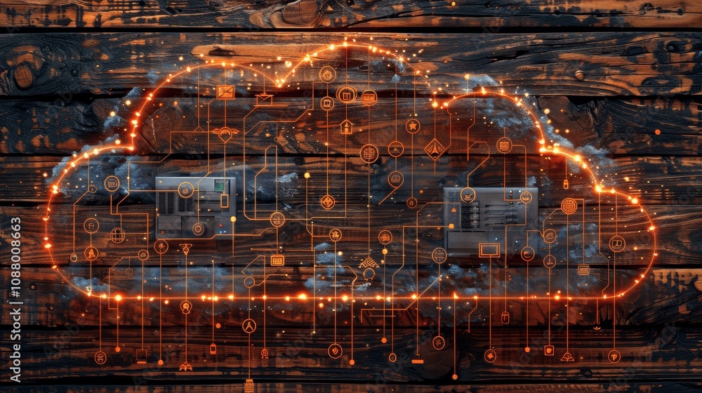 Aufkleber cloud computing technology for document management in office setting with smart devices and advanced