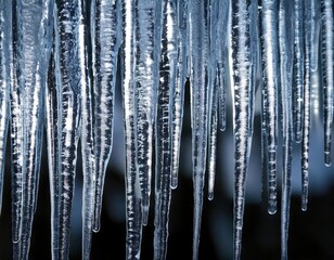 frozen icicles winter melting ice texture macro closeup background