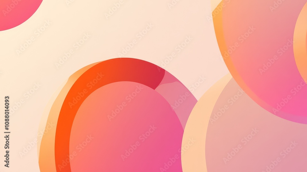 Poster abstract background design with soft circular shapes and gradients in warm color palette for creativ