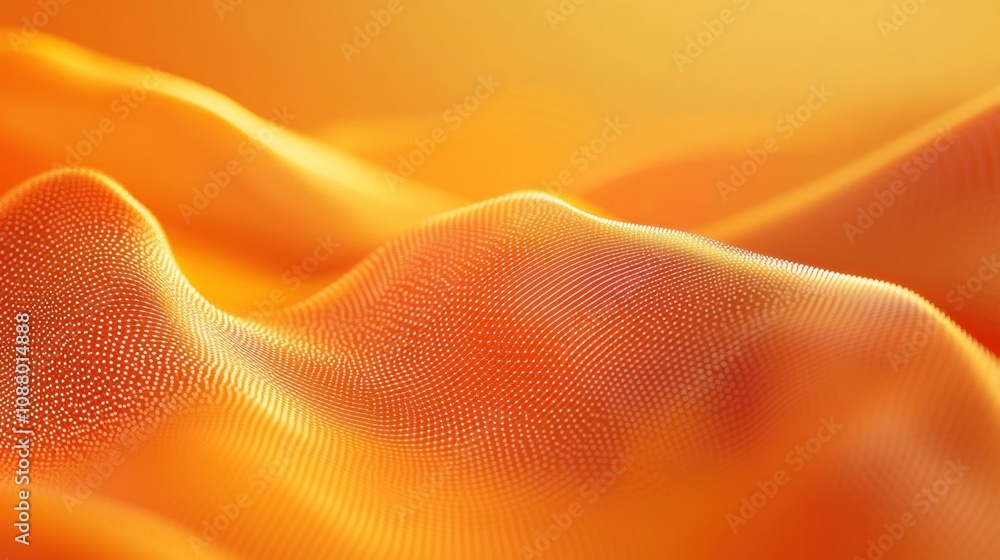 Poster abstract orange waves with smooth curves creating a gradient background, perfect for digital art, we