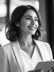 Obraz premium Business Professional Posing for Portrait