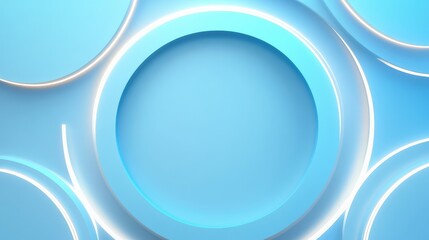 Abstract Blue Background with Circular Shapes and Soft Lighting Effects Ideal for Modern Design Projects and Creative Applications