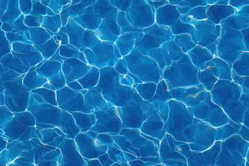 Clear blue water with gentle ripples reflecting light creates serene atmosphere