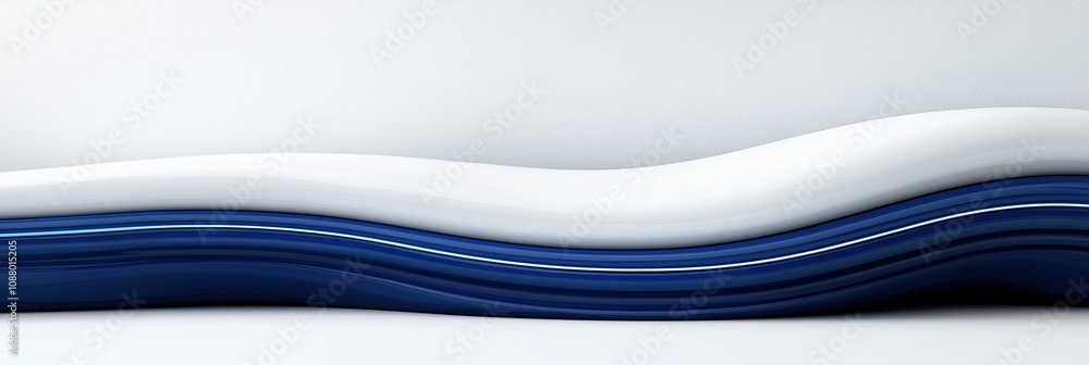 Poster abstract wavy lines in shades of blue and white create a smooth flowing texture on a light backgroun