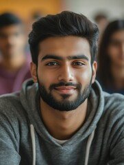 Obraz premium Educated Indian Male Student Portrait