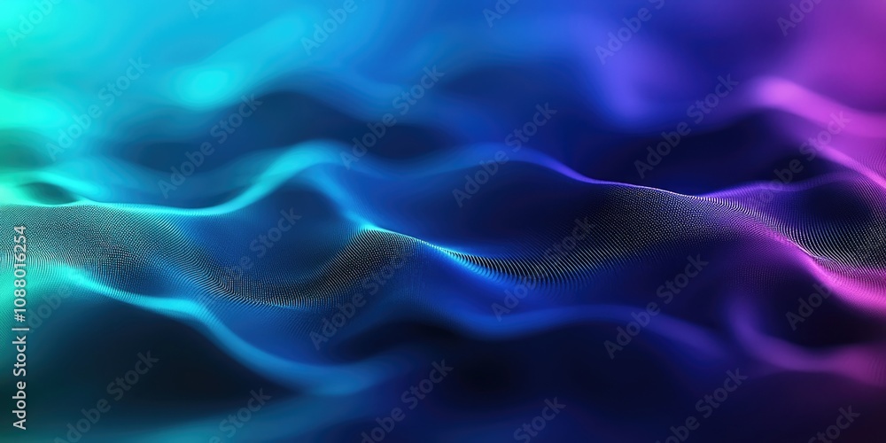 Aufkleber abstract flowing waves in vibrant blue and purple tones create a dynamic visual experience showcasin