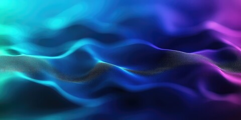 Obraz premium Abstract flowing waves in vibrant blue and purple tones create a dynamic visual experience showcasing smooth gradients and soft textures ideal for backgrounds and creative projects