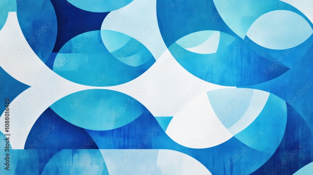 Poster abstract blue shapes and patterns with soft gradients and fluid design elements ideal for background