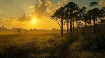 Golden Hour in the Everglades: A Breathtaking Sunset