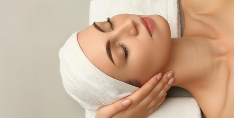 Skilled beautician uses advanced techniques to rejuvenate the young womans skin at a chic beauty salon.