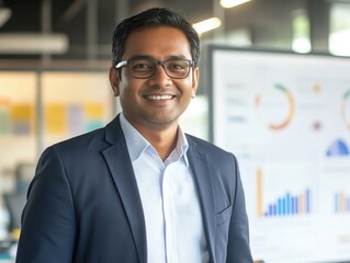 Professional Businessman Standing in an Office
