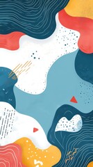 Fototapeta premium Abstract Colorful Background with Flowing Shapes and Lines, Suitable for Modern Art, Creative Projects, and Graphic Design Needs