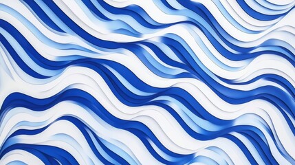 Abstract Blue Waves in Flowing Patterns on a Light Background, Creating a Smooth and Calm Visual Experience for Art and Design Projects