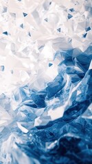 Abstract Blue and White Polygonal Background Creating a Dynamic Geometric Texture Designed for Modern Digital and Print Media Applications