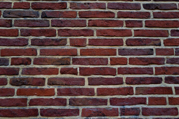 Stone pattern with brick wall background. High resolution banner. Red brick wall In germany, Hamburg.