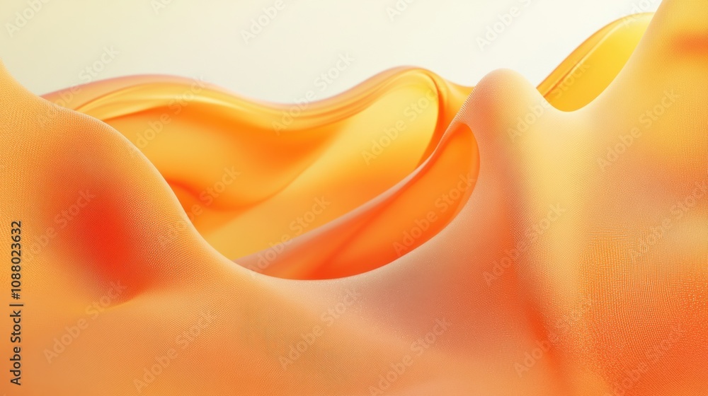 Poster flowing abstract background in warm orange hues, representing creativity and energy for use in desig