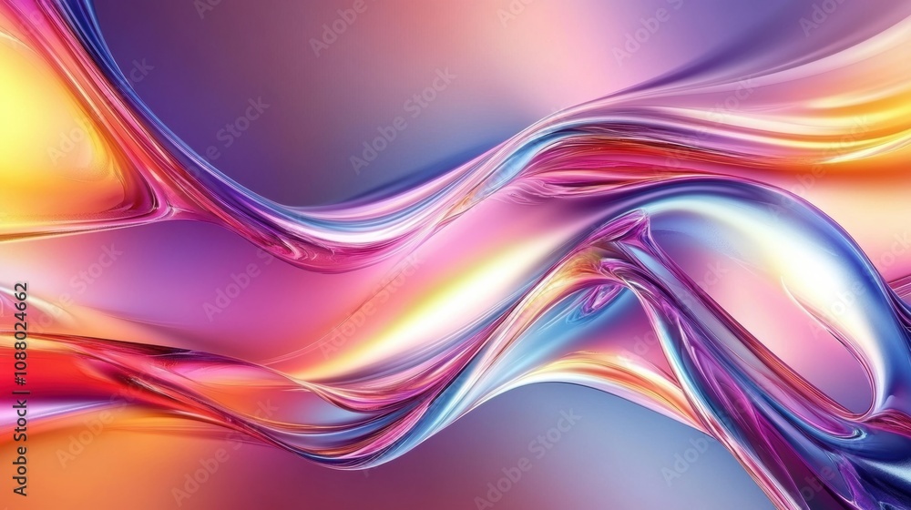 Poster abstract colorful swirls of light intertwining to create a stunning visual experience for background
