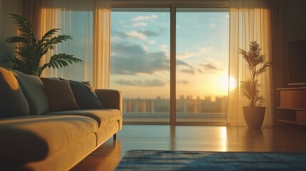 Fototapeta premium Sunlit Living Room