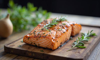 Garlic and Herb Grilled Salmon