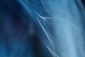 Realistic blue magic mist cloud, chemical toxic gas or steam waves as background