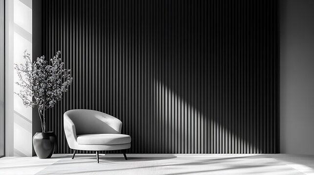 Subtle linear patterns in black and white creating a refined and elegant aesthetic 