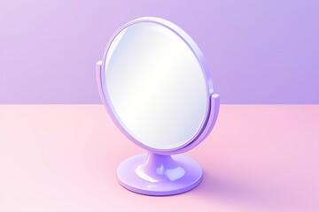 A mirror, 3D Rendering, isometric, icon isolated on soft background