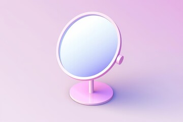 A mirror, 3D Rendering, isometric, icon isolated on soft background