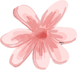 colorful illustration of flower petals and leaf clip art for background, wallpaper, card design