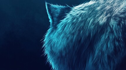 Obraz premium Close-up of a wolf's fur, showcasing texture and color.