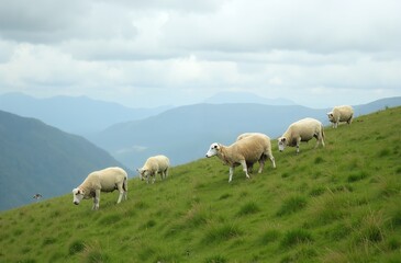 Fototapeta premium sheep in the field