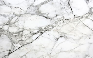 Fototapeta premium White marble surface with intricate gray veining, showcasing natural and elegant pattern. smooth texture and clean appearance make it ideal for luxurious interior design