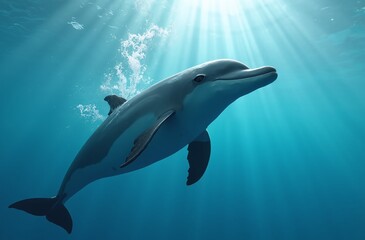 Naklejka premium dolphin in the water