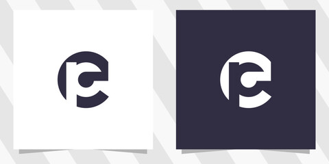 letter pe ep logo design