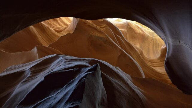 Abstract sandstone formations, Lower Antelope Canyon, Hasdestwazi, LeChee Chapter, Navajo Nation, Arizona
