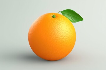 An orange, 3D Rendering, isometric, icon isolated on soft background