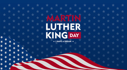 Martin Luther King Jr. Day Background Design. Suitable for banner, poster, greeting card designs