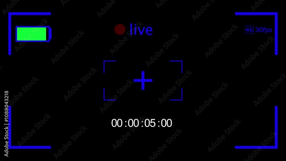 Poster video shouting concept, live streaming video recording sign. .simple live streaming icon animation.