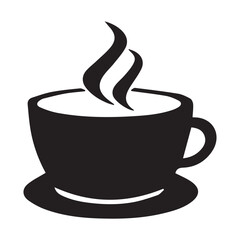 Illustration of a cup of coffee, coffee icon 