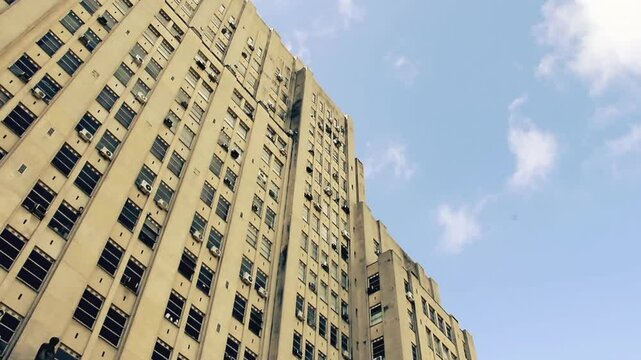Upward View of UBA Faculty of Medicine, Buenos Aires, Argentina