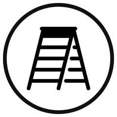 Editable folding ladder, step, stepladder vector icon. Construction, tools, industry. Part of a big icon set family. Perfect for web and app interfaces, presentations, infographics, etc