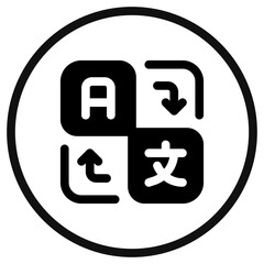 Editable language, translation, switch vector icon. AI technology, artificial intelligence, computer. Part of a big icon set family. Perfect for web and app interface, presentations, infographics, etc