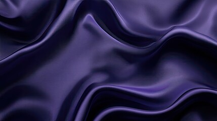 Obraz premium Deep purple silk fabric with elegant flowing waves and folds.