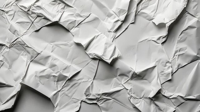 A white paper with a lot of creases and wrinkles. The paper is torn and crumpled, giving it a sense of chaos and disorder. The image evokes a feeling of disarray and confusion