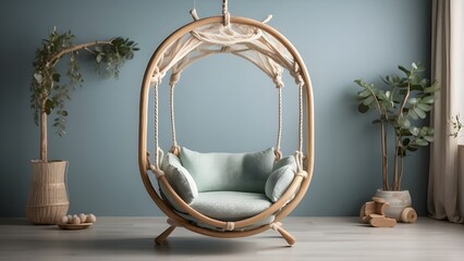 Swing chair hanging for a newborn photo session