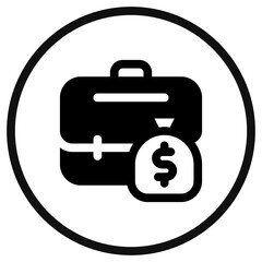 Editable salary, briefcase, profession, money, wage, paycheck evector icon. Business, work, job. Part of a big icon set family. Perfect for web and app interfaces, presentations, infographics, etc