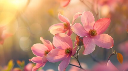 Obraz premium Spring Floral Meadow with Sunlight and Colors