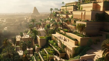 The Hanging Gardens of Babylon, an Architectural Wonder of the Ancient World