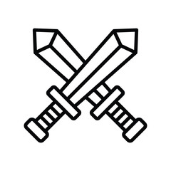 sword icon vector design template simple and clean