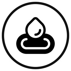 Editable water droplet, hot spring vector icon. Wellness, spa, relaxation. Part of a big icon set family. Perfect for web and app interfaces, presentations, infographics, etc