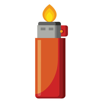 recommend clip art: Cigarette lighter vector illustration isolated on a white background